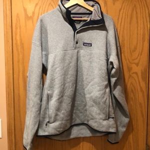 Patagonia Light Gray V-Neck Sweater